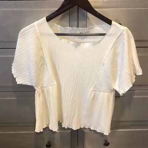 Cream color short sleeve top by Madewell